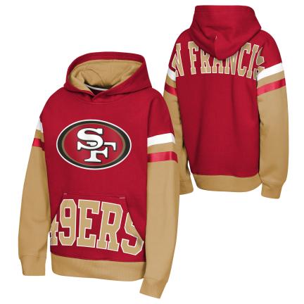 Youth San Francisco 49ers Pass Rush Pull Over Fleece Hoodie