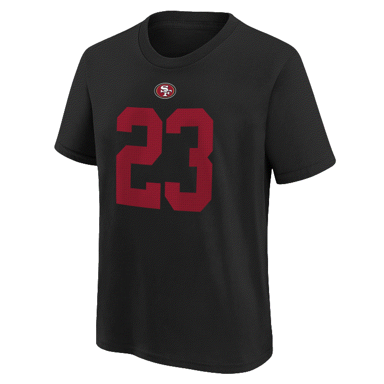 Nike Youth Christian McCaffrey San Francisco 49ers Name and Number T-shirt