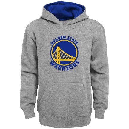 Golden State Warriors  Youth Prime Pullover Hoodie- Grey