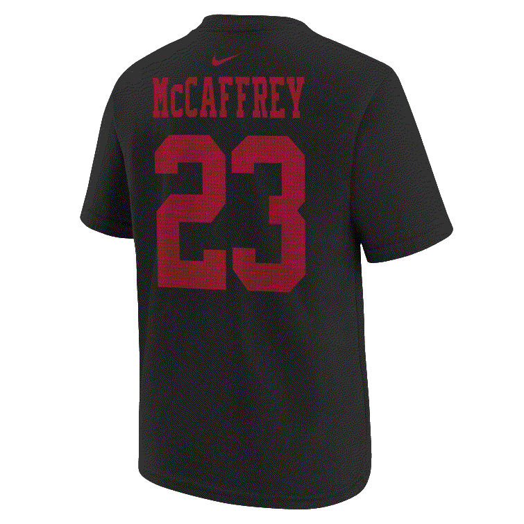 Nike Youth Christian McCaffrey San Francisco 49ers Name and Number T-shirt