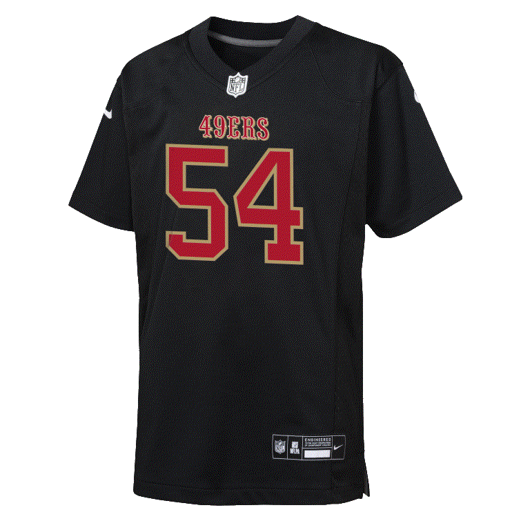 Nike Youth San Francisco 49ers Fred Warner Game Jersey - Carbon Black