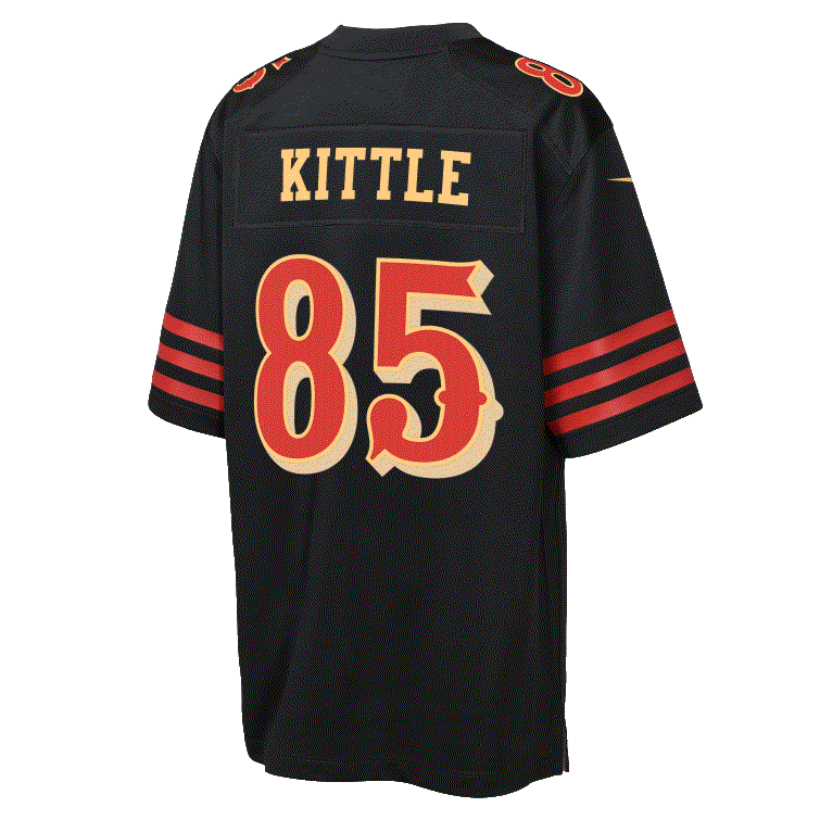 Nike Youth San Francisco 49ers George Kittle Rivalry Game Jersey-Black