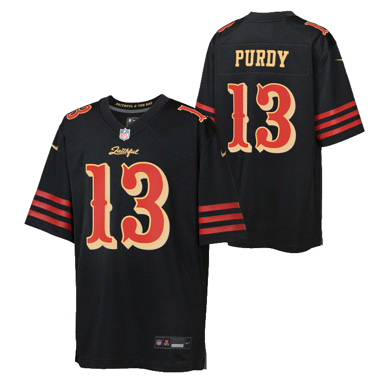 Nike Youth San Francisco 49ers Brock Purdy Rivalry Game Jersey-Black