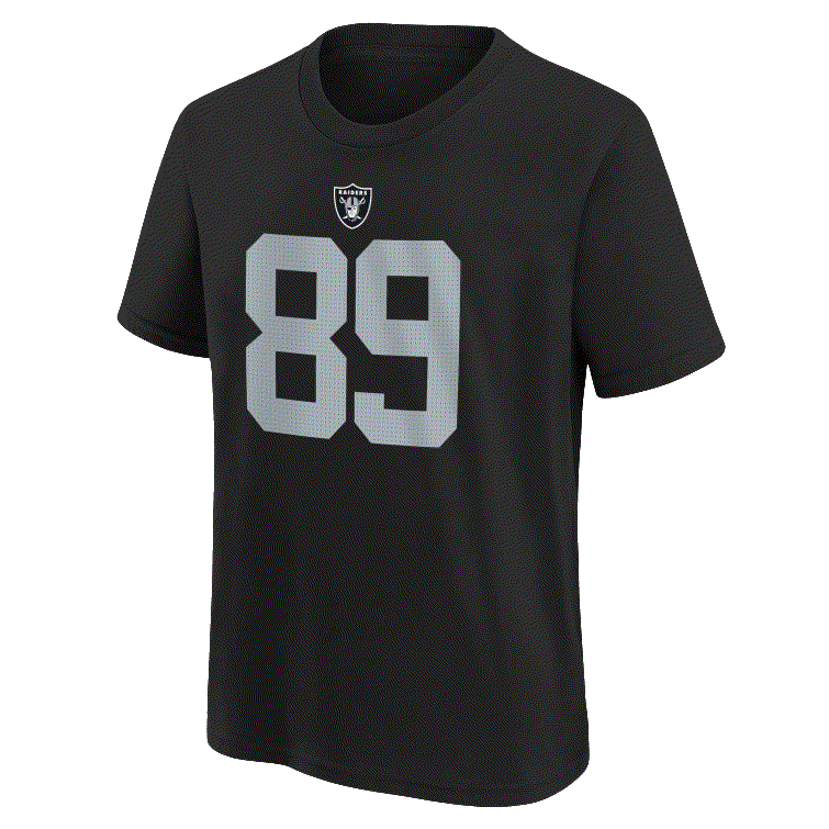Nike Youth Las Vegas Raiders Logo Brock Bowers Player Name & Number T-Shirt