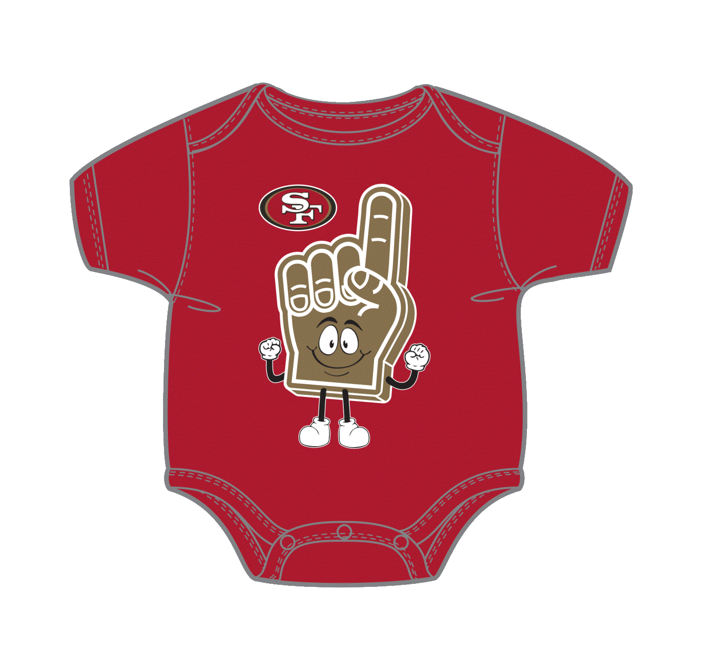San Francisco 49ers Hand Off SS Creeper Onesie