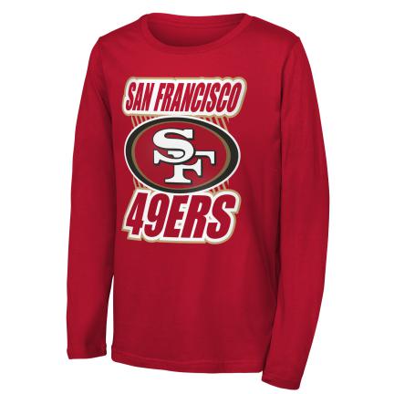 San Francisco 49ers Youth Never Settle Performance Long Sleeve Crew T-Shirt
