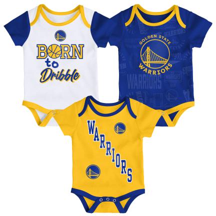 Baby & Infants Golden State Warriors Born To Hoop 3PC Creeper Set