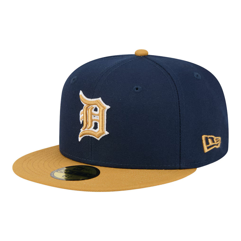 New Era Detroit Tigers 2-Tone Color Pack 59FIFTY Fitted Hat-Navy/Khaki