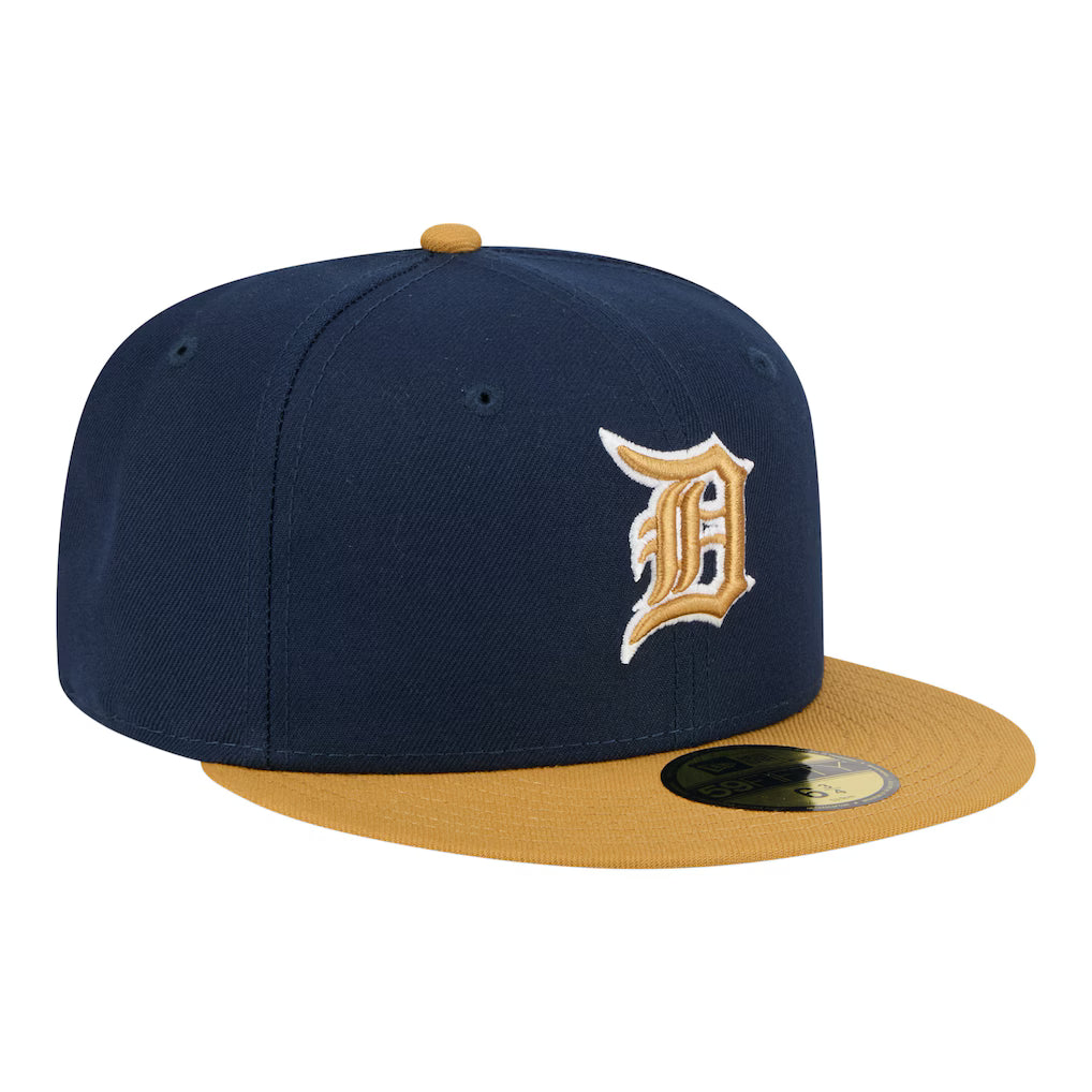 New Era Detroit Tigers 2-Tone Color Pack 59FIFTY Fitted Hat-Navy/Khaki