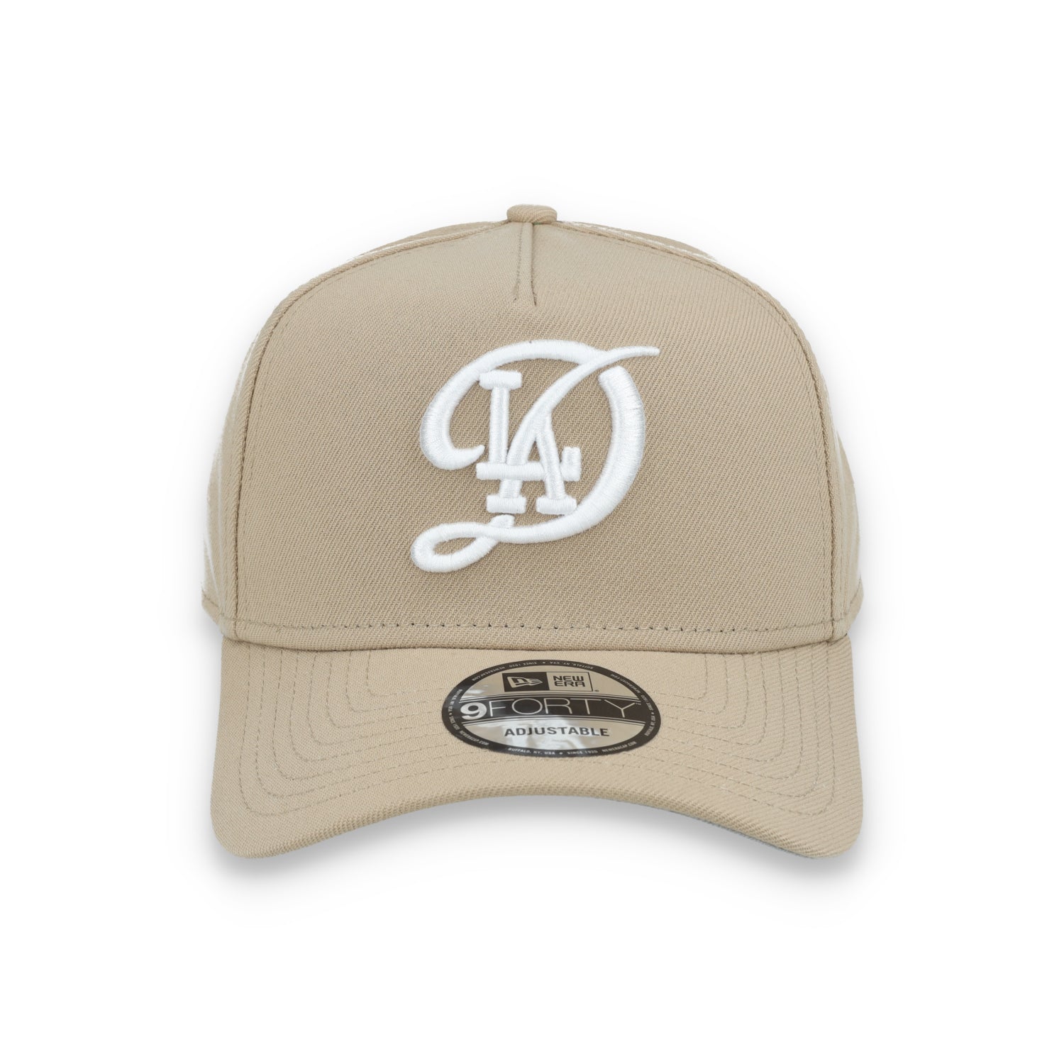 New Era Los Angeles Dodgers A Frame 9FORTY Adjustable Hat-Beige