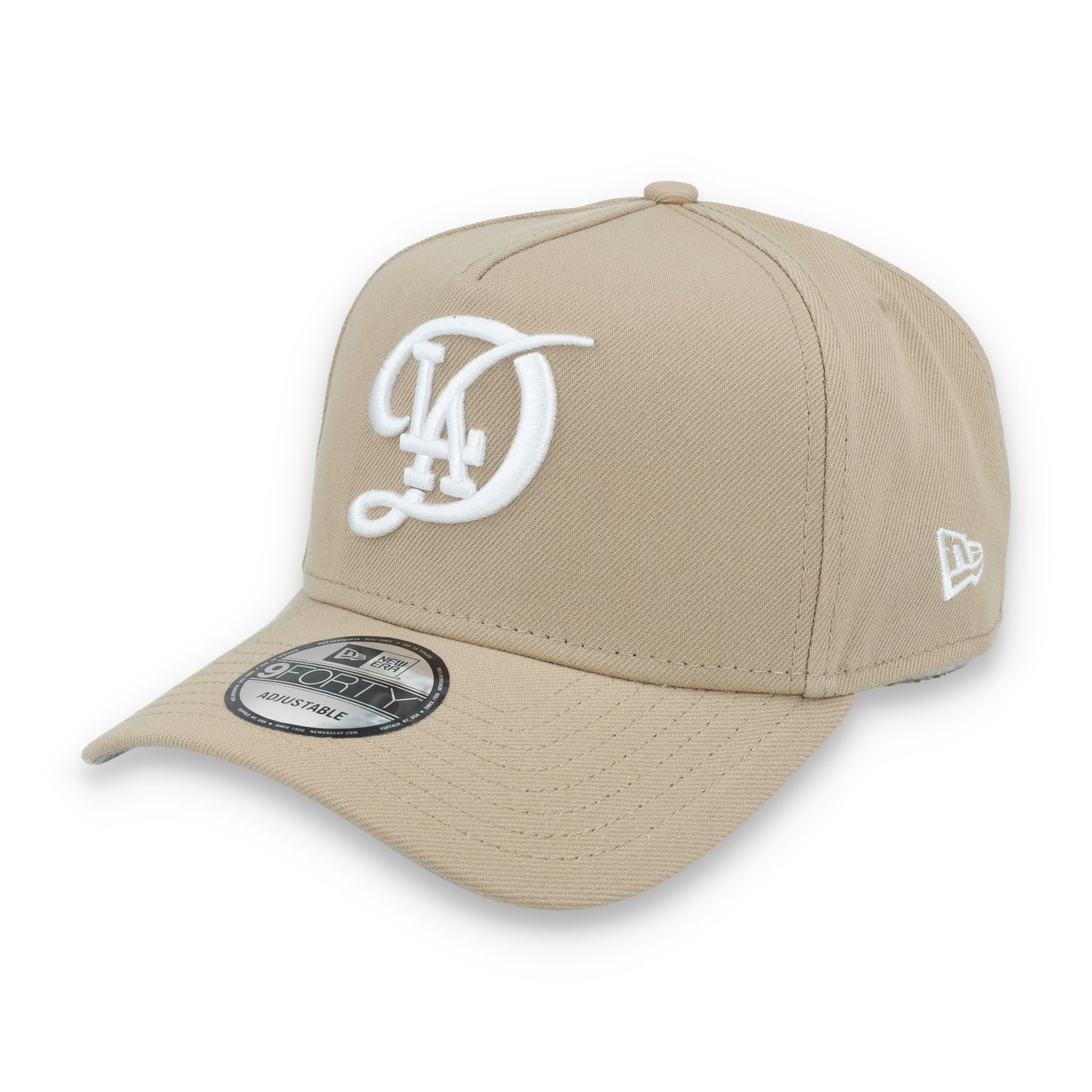 New Era Los Angeles Dodgers A Frame 9FORTY Adjustable Hat-Beige