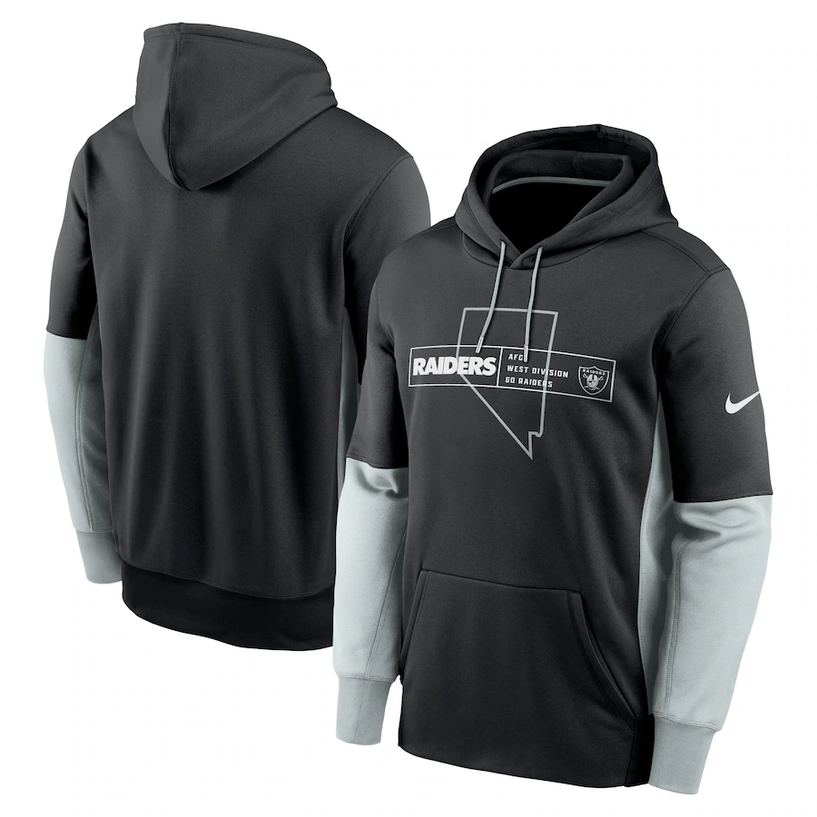 Nike Las Vegas Raiders AFC West Division Hoodie-Black/grey