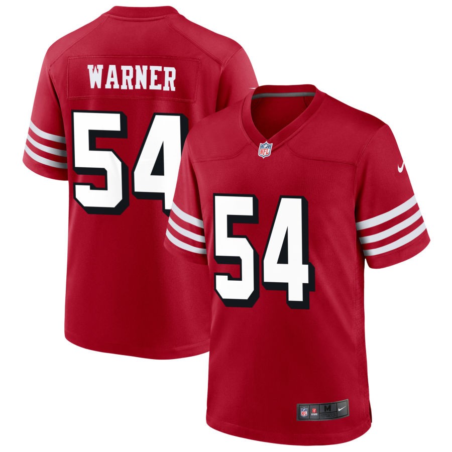 Nike Men's San Francisco 49ers Warner #54 Limited Jersey–Gym Red