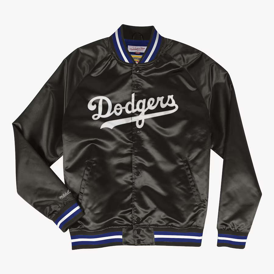 Mitchell & Ness Lightweight Satin Jacket Los Angeles Dodgers-Black