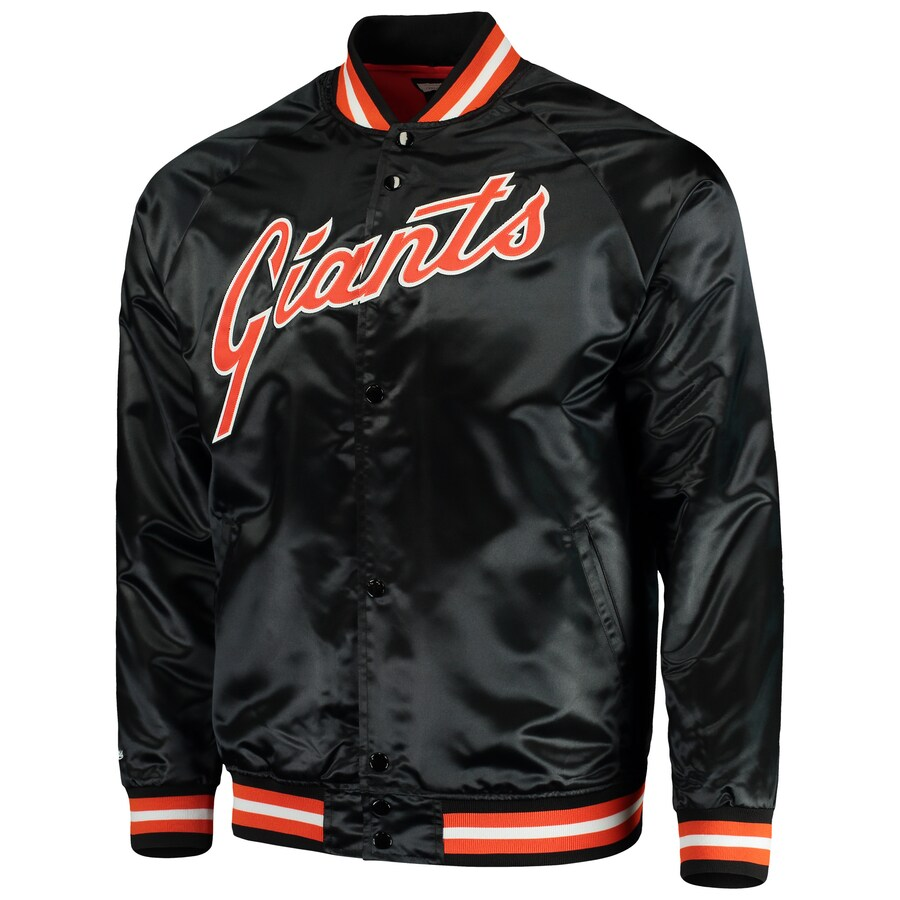 Mitchell and Ness San Francisco Giants Lightweight Satin Vintage Logo Jacket