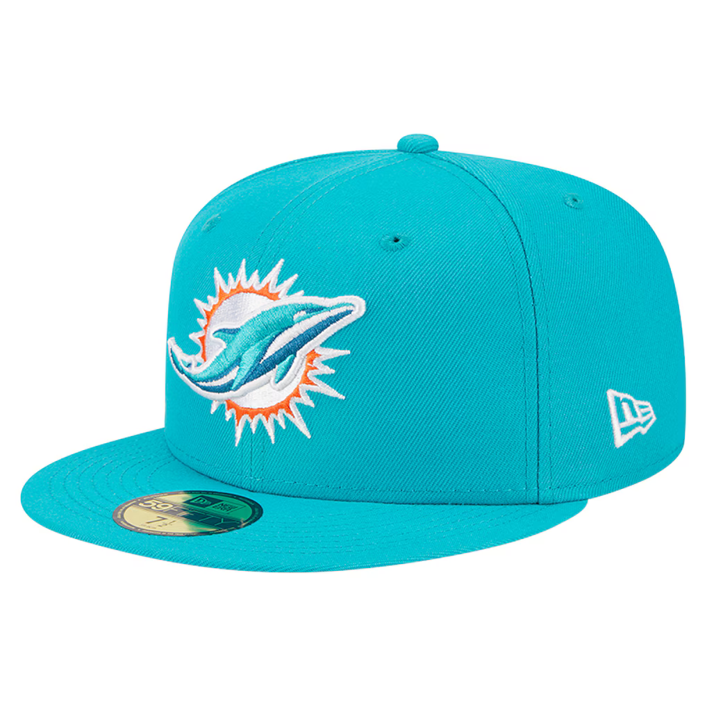 New Era Miami Dolphins Basic 59FIFTY Fitted Hat- Aqua