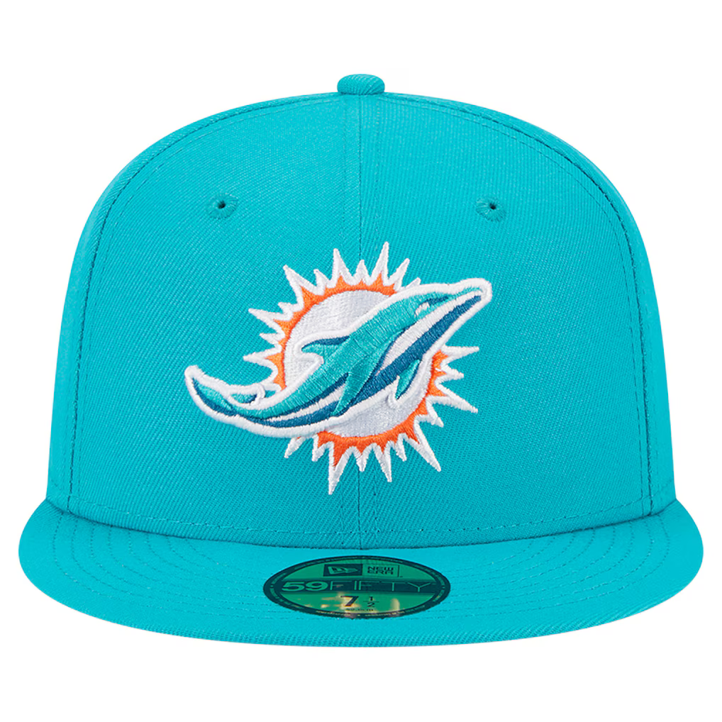 New Era Miami Dolphins Basic 59FIFTY Fitted Hat- Aqua