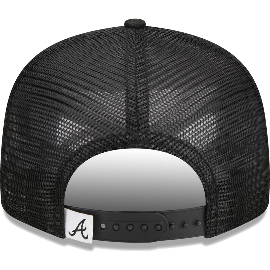 New Era Atlanta Braves 9FIFTYTrucker Snapback Hat-Black/White