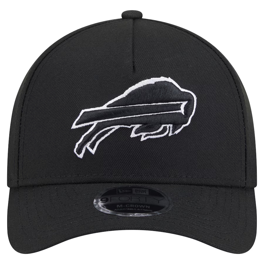 New Era Buffalo Bills M-Crown A-Frame 9FORTY Adjustable Snapback Hat-Black/White