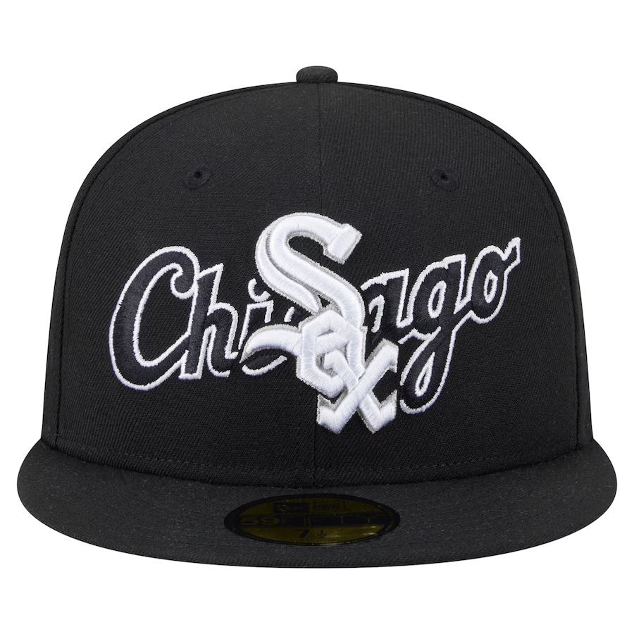 New Era Chicago White Sox Overlap 59FIFTY Fitted Hat-Black