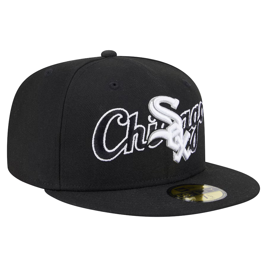 New Era Chicago White Sox Overlap 59FIFTY Fitted Hat-Black