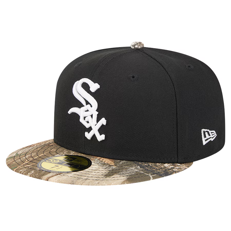 New Era Chicago White Sox Black Realtree Camo 59FIFTY Fitted Hat