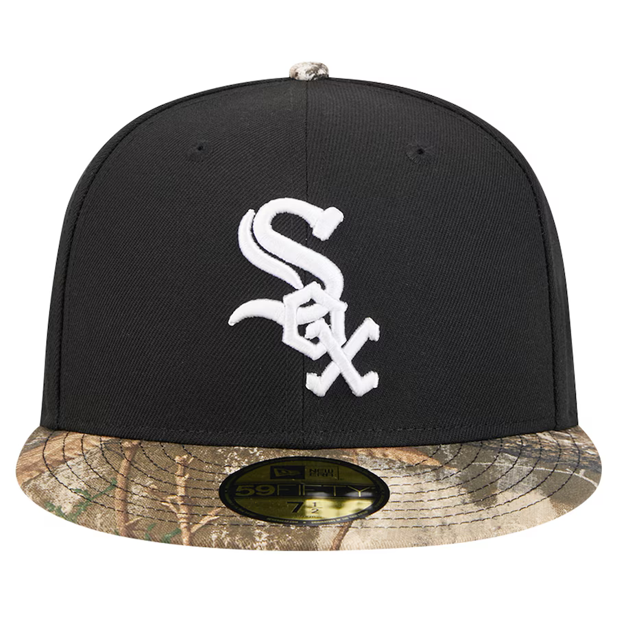 New Era Chicago White Sox Black Realtree Camo 59FIFTY Fitted Hat