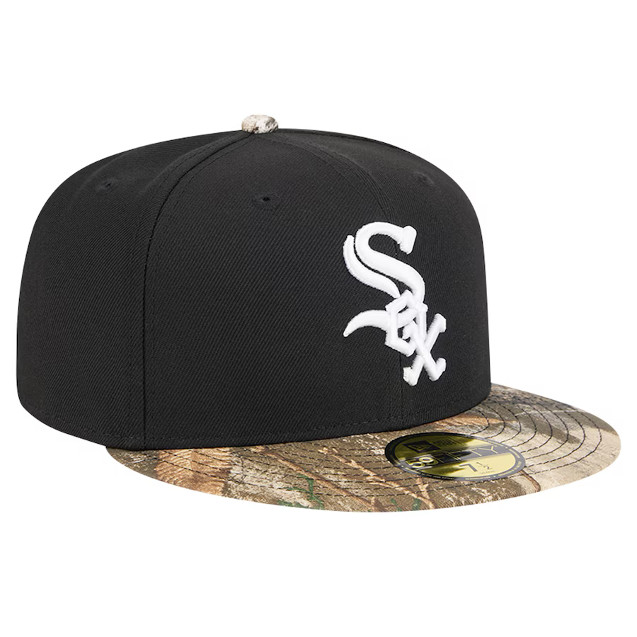 New Era Chicago White Sox Black Realtree Camo 59FIFTY Fitted Hat