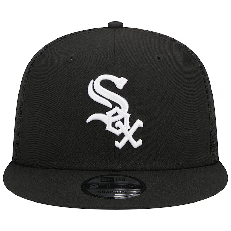 New Era Chicago White Sox Trucker 9FIFTY Snapback Hat-Black/White