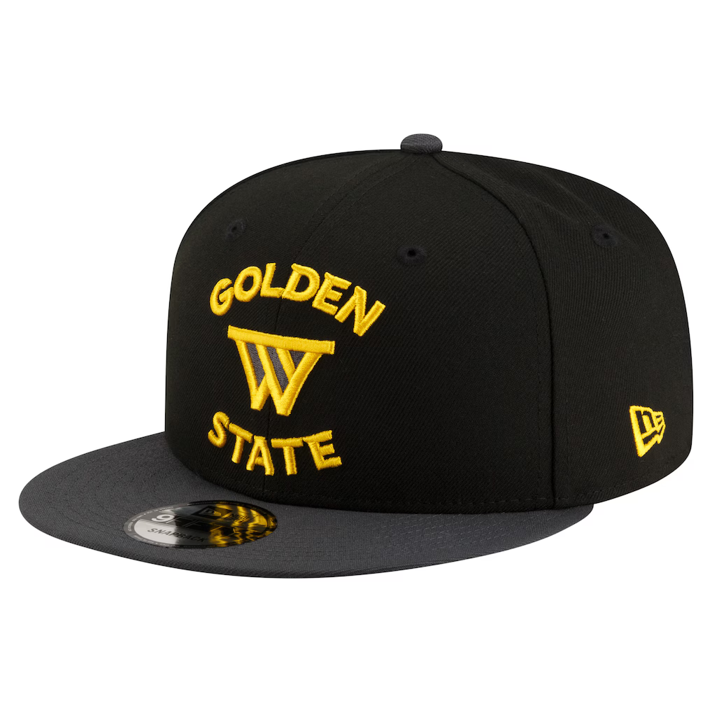 New Era Golden State Warriors Statement Edition 9FIFTY Snapback Hat-Black
