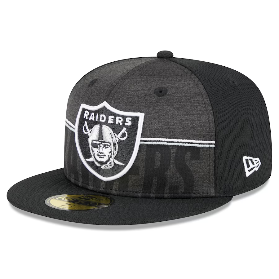New Era Men's Las Vegas Raiders 2023 NFL Training Camp 59FIFTY Fitted Hat-Black
