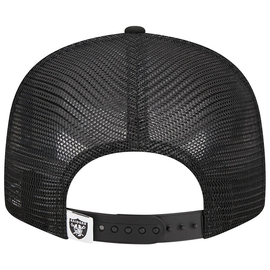 New Era Las Vegas Raiders Trucker 9FIFTYSnapback Hat - Black