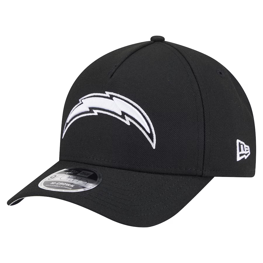 New Era Los Angeles Chargers M-Crown A-FRAME 9FORTY Adjustable Hat-Black/White