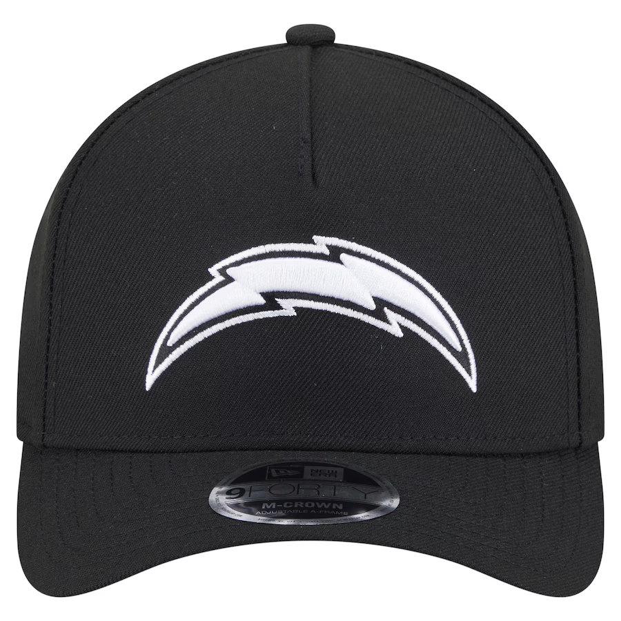 New Era Los Angeles Chargers M-Crown A-FRAME 9FORTY Adjustable Hat-Black/White