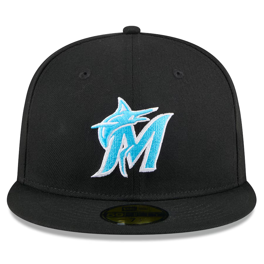 New Era Miami Marlins Father's Day 59FIFTY Fitted Hat 2024-Black