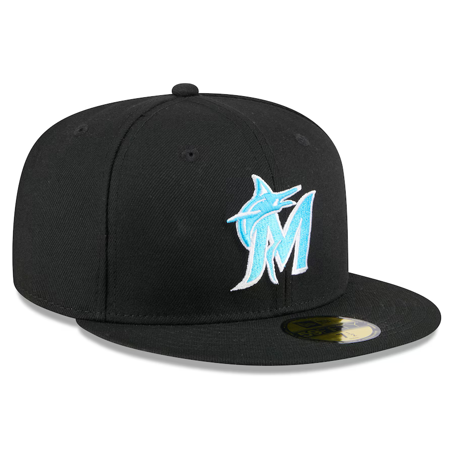 New Era Miami Marlins Father's Day 59FIFTY Fitted Hat 2024-Black