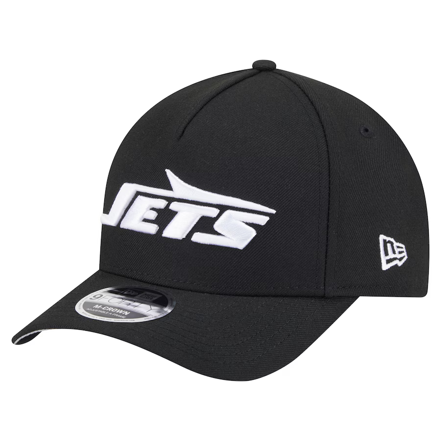 New Era New York Jets M-Crown A-FRAME 9FORTY Adjustable Hat-Black/White