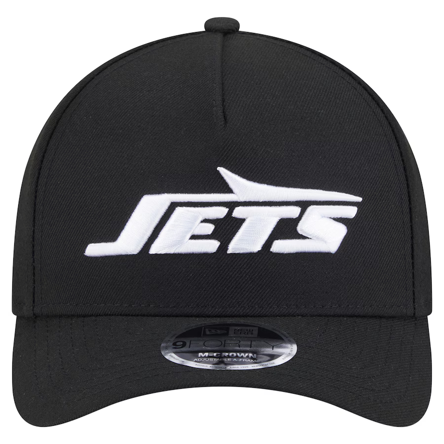 New Era New York Jets M-Crown A-FRAME 9FORTY Adjustable Hat-Black/White