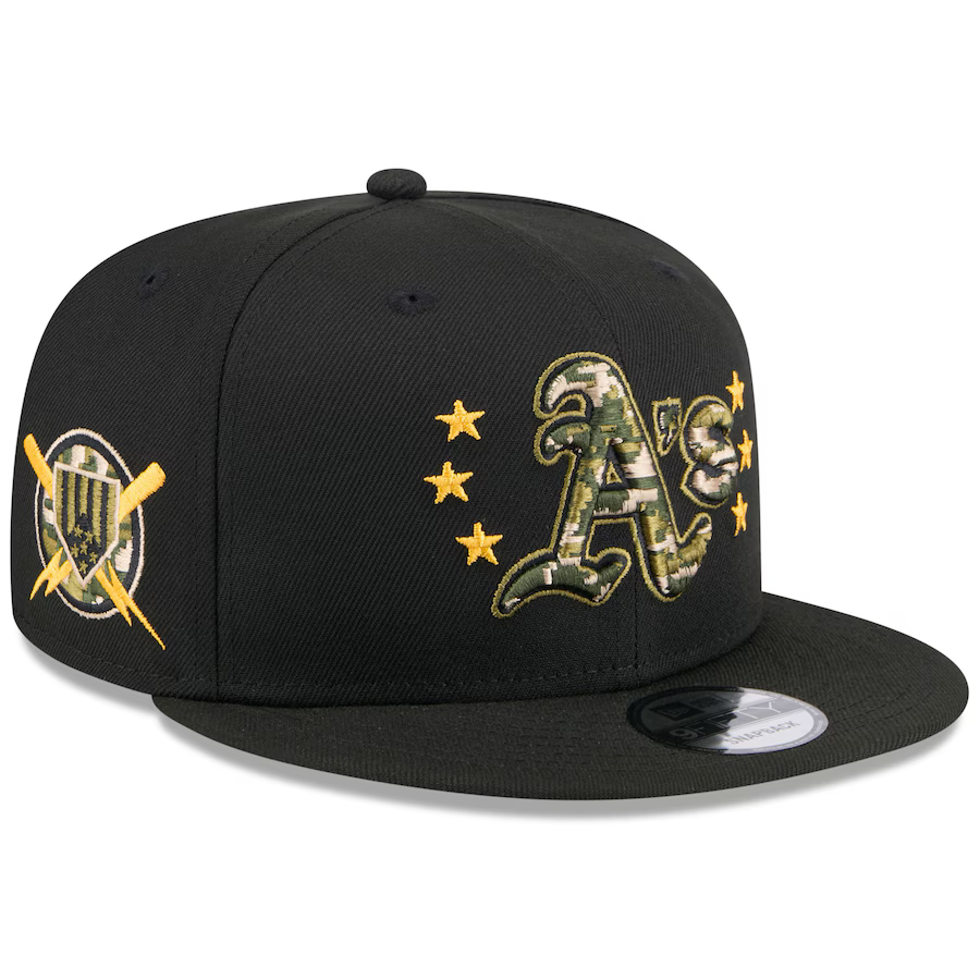 New Era Oakland Athletics Armed Forces Day 9FIFTY Snapback Hat 2024