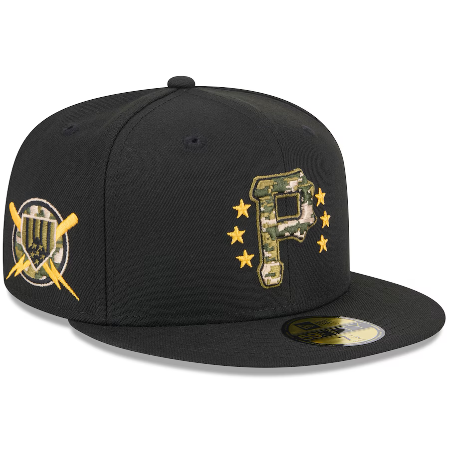New Era Pittsburgh Pirates Armed Forces Day On-Field 59FIFTY Fitted Hat 2024