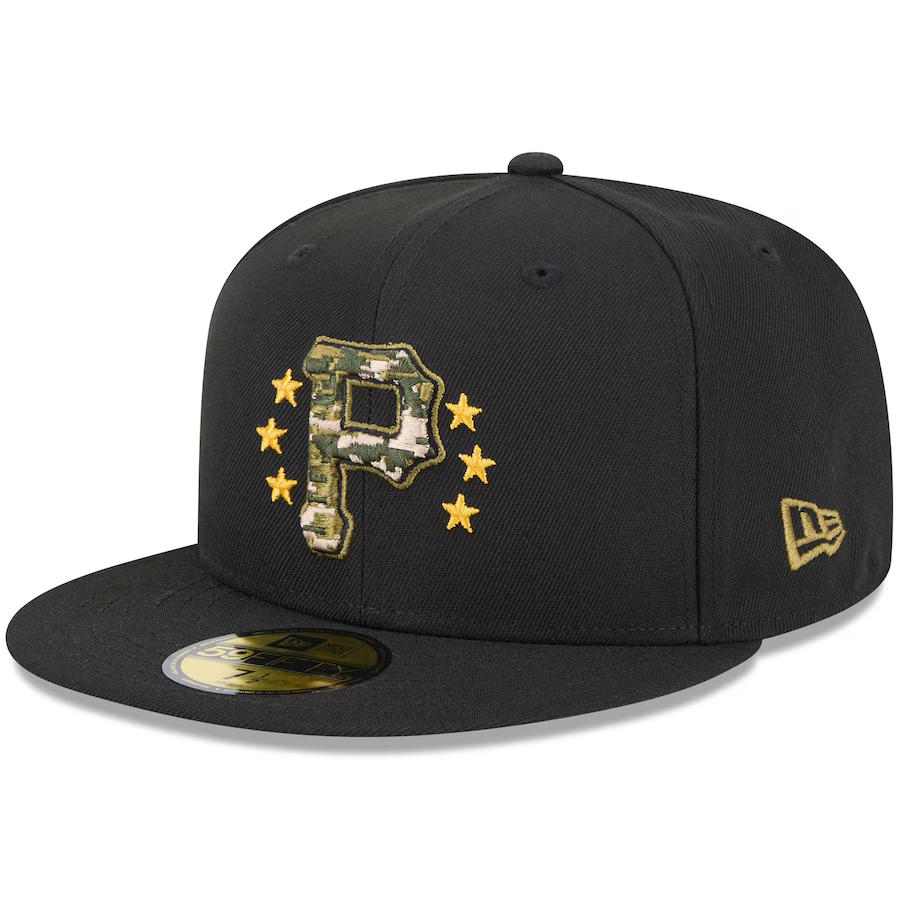 New Era Pittsburgh Pirates Armed Forces Day On-Field 59FIFTY Fitted Hat 2024