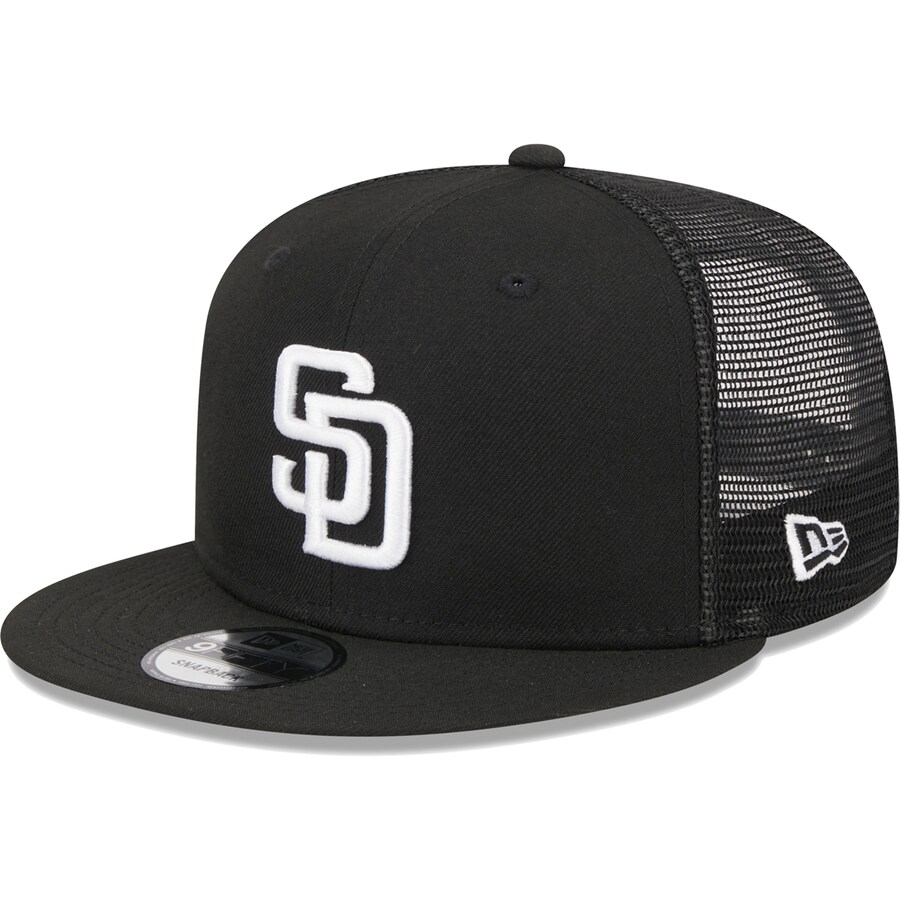 New Era San Diego Padres 9FIFTYTrucker Snapback Hat-Black/White
