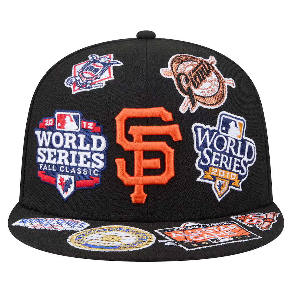 New Era San Francisco Giants New Era All Over 59FIFTY Fitted Hat - Black