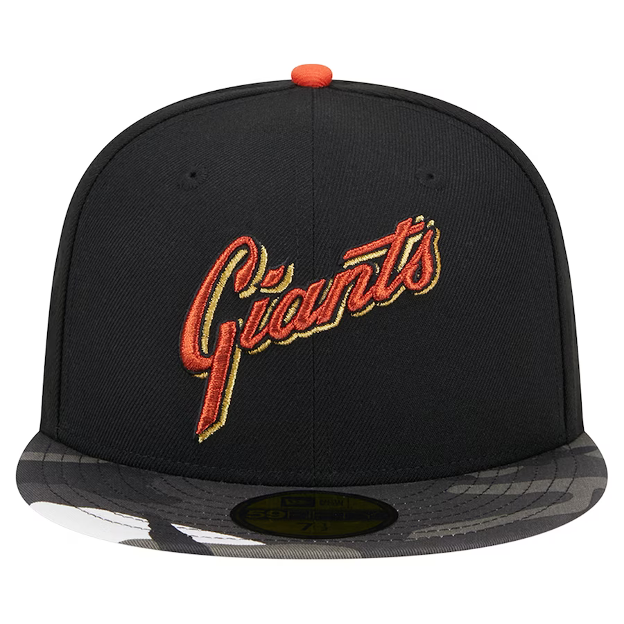 New Era San Francisco Giants 60th Anniversary Side Patch Metallic Camo 59FIFTY Fitted Hat
