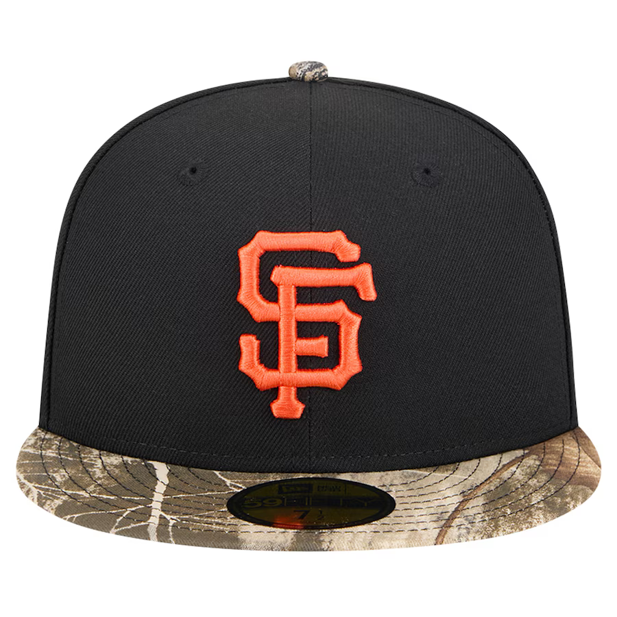 New Era San Francisco Giants Black Realtree Camo 59FIFTY Fitted Hat