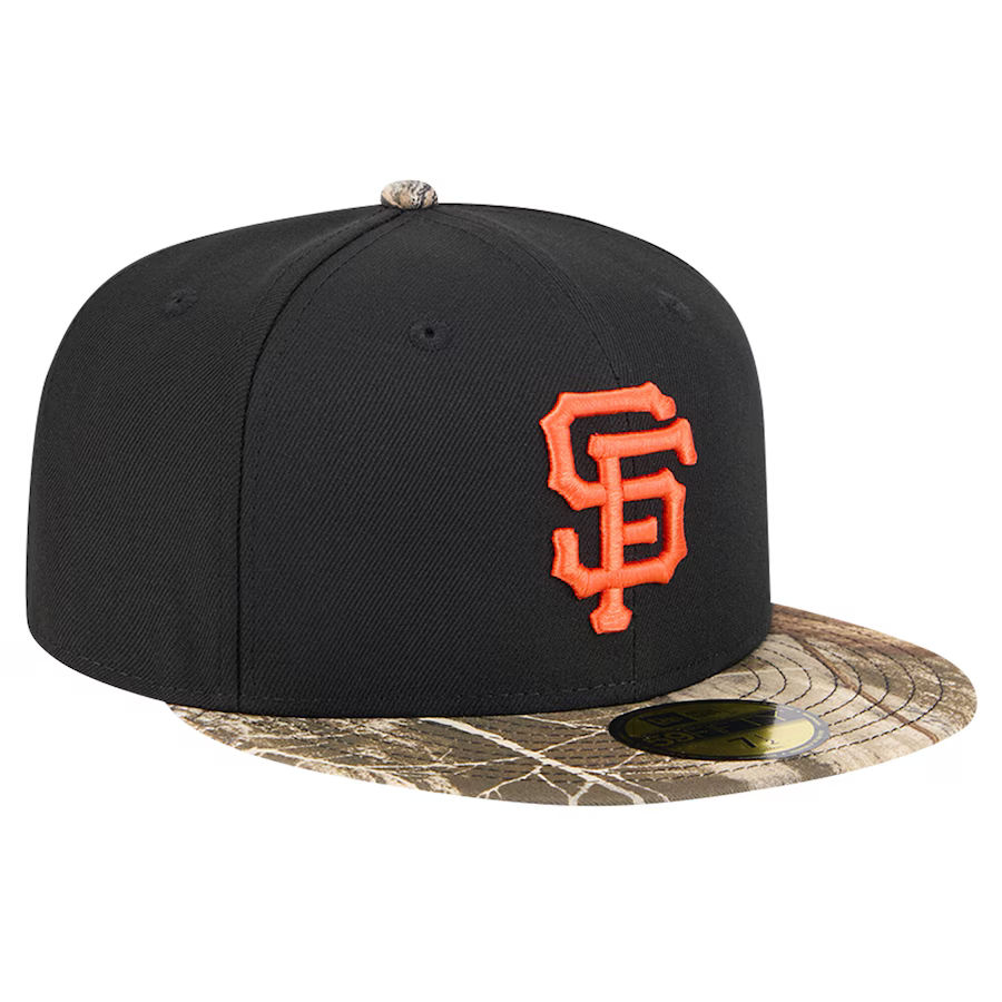 New Era San Francisco Giants Black Realtree Camo 59FIFTY Fitted Hat