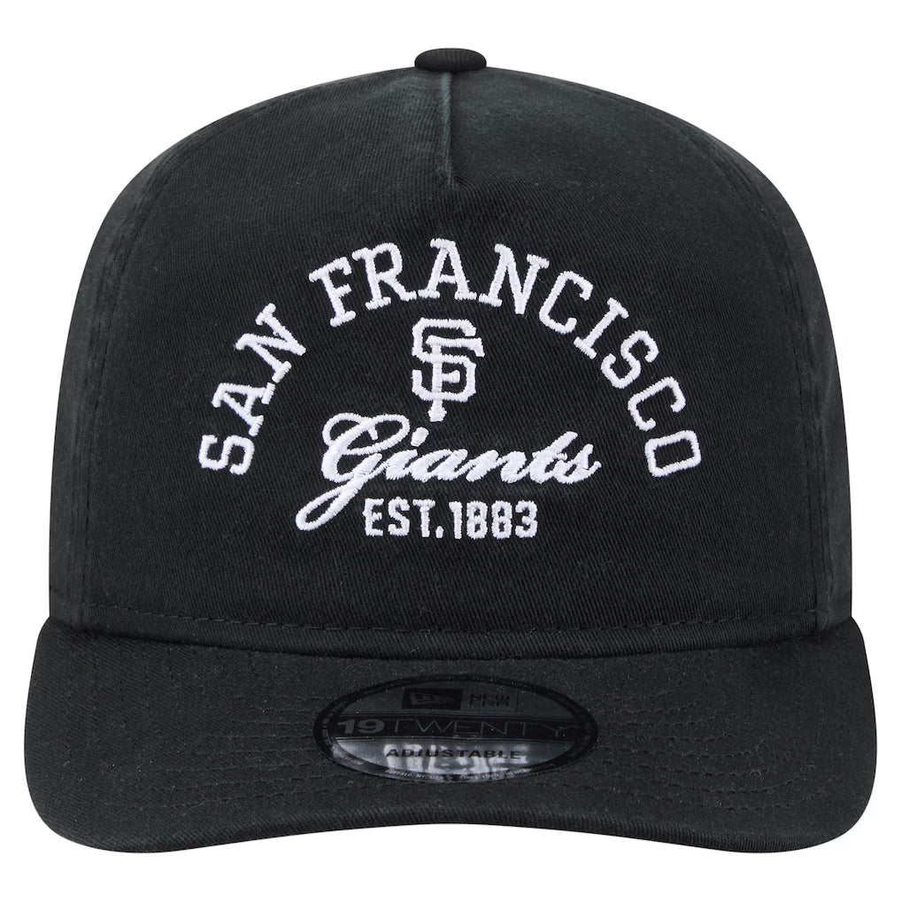 New Era San Francisco Giants  Stacked 19TWENTY Adjustable Hat -Black