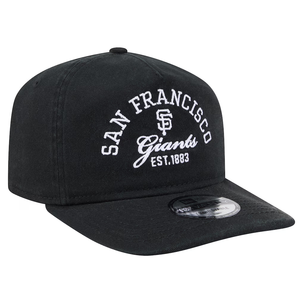 New Era San Francisco Giants  Stacked 19TWENTY Adjustable Hat -Black
