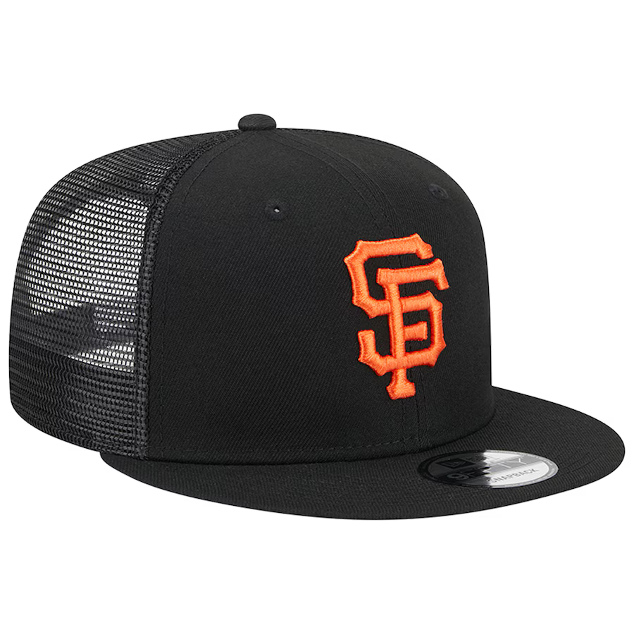 New Era Kids San Francisco Giants Trucker 9FIFTY Snapback Hat - Black