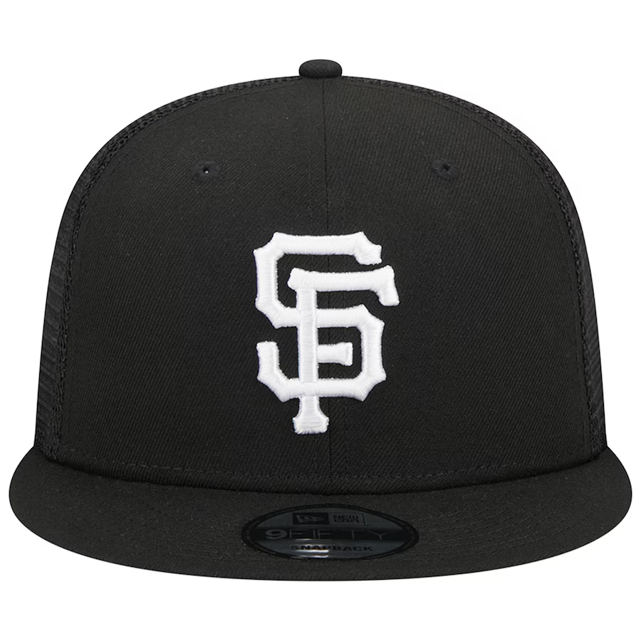 New Era San Francisco Giants Trucker 9FIFTY Snapback Hat-Black/White